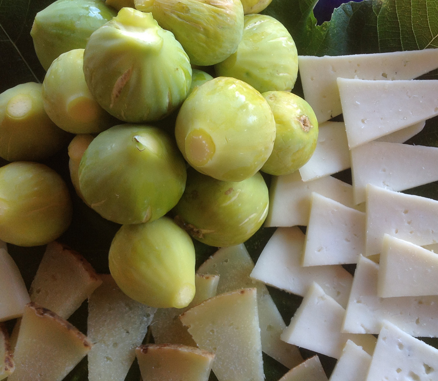 Figs and Pecorino Landscape Painting